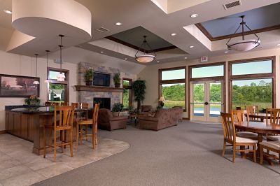 The clubhouse lounge
